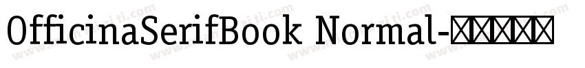 OfficinaSerifBook Normal字体转换